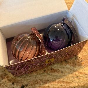 Nespresso Holiday Ornaments - Purple and Pink - Set of 2